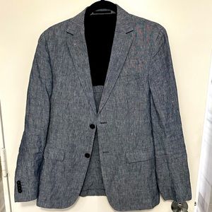Z Zegna Blue Linen Sportcoat 36R
